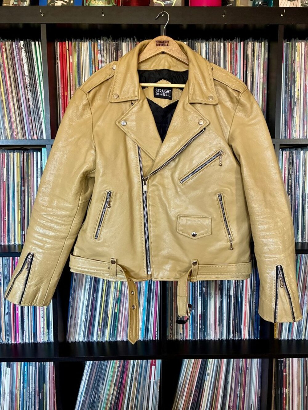 Straight To Hell Commando Leather Jacket Size 46 - Prairie Sand - Minty!
